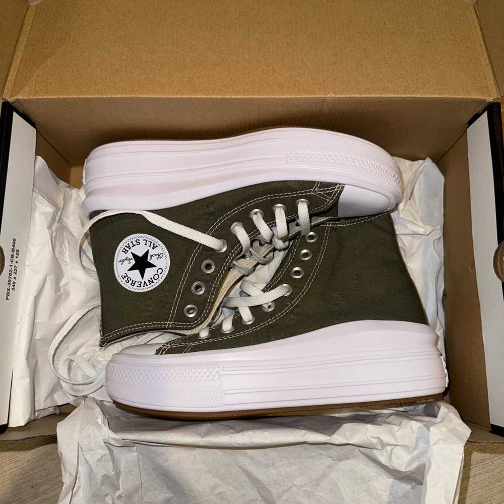 CONVERSE Women's Olive Green High-Top Platform Sneakers